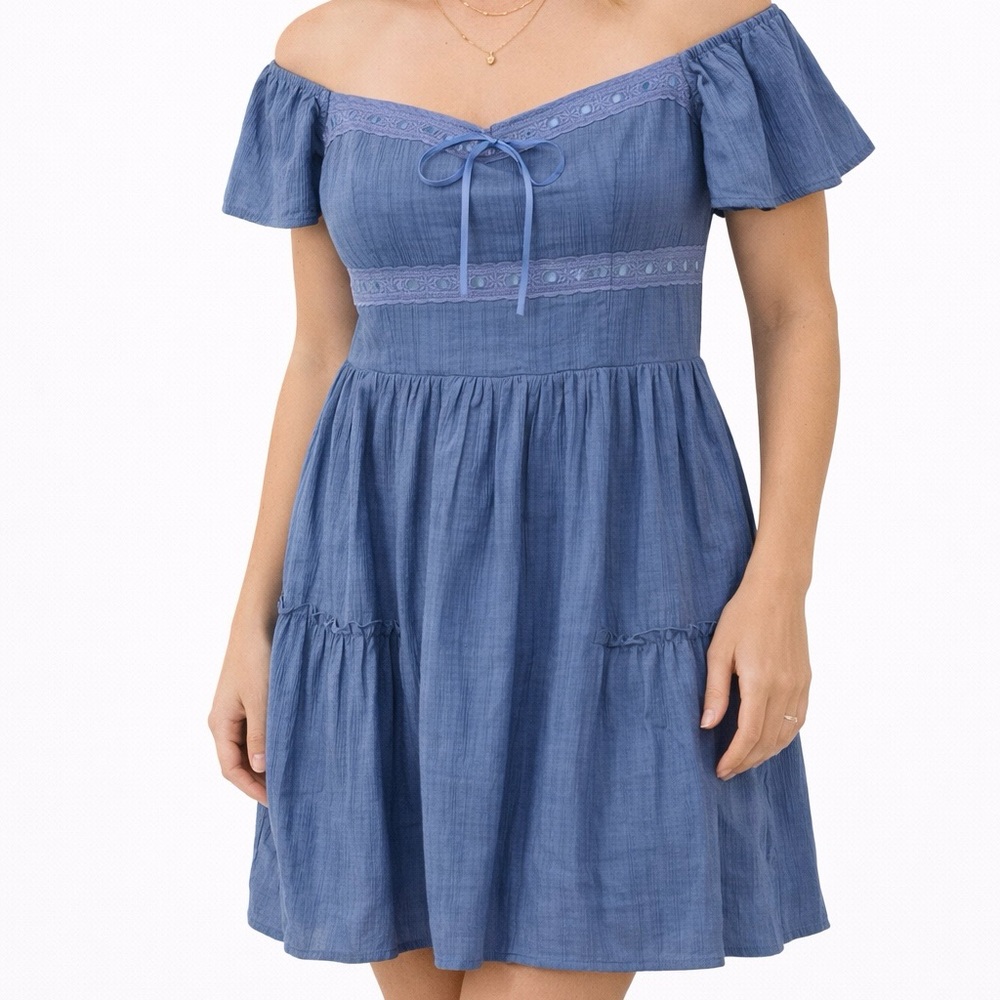 NEW Altar’d State Blue Mini Dress Size Medium NWT